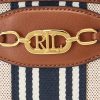 Vnl_lrn Tn/Lrn Tn/Vnl-frn Dámské Ralph Lauren střední pruhované crossbody kabelky Jordynn