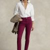 Vínové dámské vysoké úzké džíny Ralph Lauren Tompkins