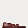 Vínově krémové pánské Ralph Lauren The Morehouse Collection Penny Loafers