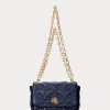 Vytříbené dámské středně prošívané kožené tašky Nappa přes rameno Ralph Lauren