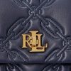 Vytříbené dámské středně prošívané kožené tašky Nappa přes rameno Ralph Lauren