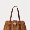 Walnut/Lauren Tan Dámské Ralph Lauren Ratanové střední tašky Lilly Satchel