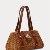 Walnut/Lauren Tan Dámské Ralph Lauren Ratanové střední tašky Lilly Satchel