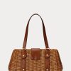 Walnut/Lauren Tan Dámské Ralph Lauren Ratanové střední tašky Lilly Satchel