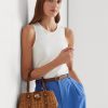 Walnut/Lauren Tan Dámské Ralph Lauren Ratanové střední tašky Lilly Satchel