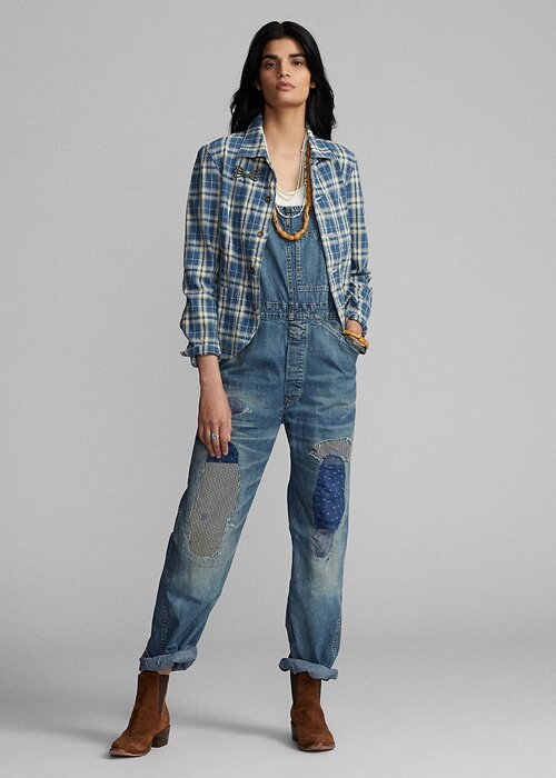 Wash Dámské šaty Ralph Lauren Repaired Denim Overal Wash Dámské šaty Ralph Lauren Repaired Denim Overal