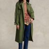 Zelené dámské kabáty Ralph Lauren Poplin