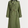 Zelené dámské kabáty Ralph Lauren Poplin