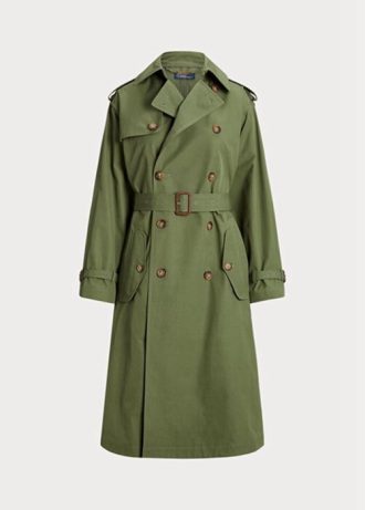 Zelené dámské kabáty Ralph Lauren Poplin Zelené dámské kabáty Ralph Lauren Poplin