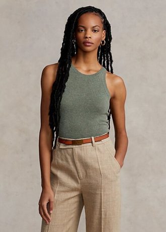 Zelené dámské kašmírové tanky Ralph Lauren