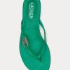 Zelené dámské kožené žabky Ralph Lauren Emalia Nappa