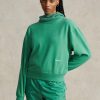 Zelené dámské mikiny Ralph Lauren Fleece Crewneck