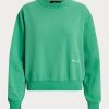 Zelené dámské mikiny Ralph Lauren Fleece Crewneck