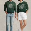Zelené dámské mikiny Ralph Lauren Ralph’s Coffee Crewneck