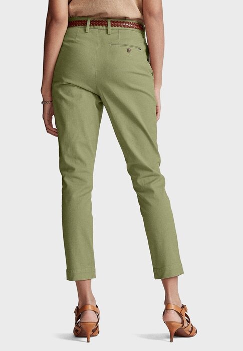 Zelené dámské rovné zkrácené kalhoty Ralph Lauren Zelené dámské rovné zkrácené kalhoty Ralph Lauren