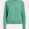Zelené dámské svetry Ralph Lauren Cashmere Crewneck