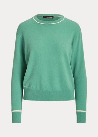 Zelené dámské svetry Ralph Lauren Cashmere Crewneck