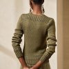 Zelené dámské svetry Ralph Lauren zdobené hedvábnou směsí s Crewneck Zelené dámské svetry Ralph Lauren zdobené hedvábnou směsí s Crewneck