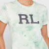 Zelená dámská trička Ralph Lauren Crew s výstřihem Zelená dámská trička Ralph Lauren Crew s výstřihem