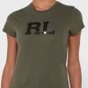 Zelená dámská trička Ralph Lauren Graphic Crew Neck Zelená dámská trička Ralph Lauren Graphic Crew Neck