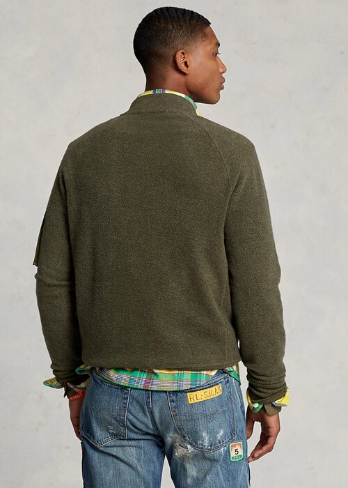 Zelené pánské bundy Ralph Lauren Brushed Fleece Bomber Zelené pánské bundy Ralph Lauren Brushed Fleece Bomber