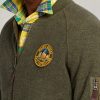 Zelené pánské bundy Ralph Lauren Brushed Fleece Bomber Zelené pánské bundy Ralph Lauren Brushed Fleece Bomber