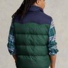 Zelené pánské bundy Ralph Lauren odpuzující vodu dolů Western Gilet Zelené pánské bundy Ralph Lauren odpuzující vodu dolů Western Gilet