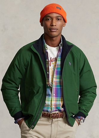 Zelené pánské bundy s raglánovými rukávy Ralph Lauren Zelené pánské bundy s raglánovými rukávy Ralph Lauren
