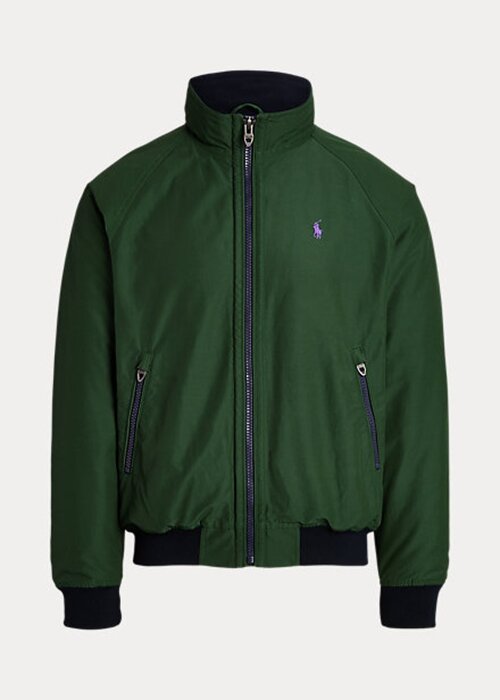 Zelené pánské bundy s raglánovými rukávy Ralph Lauren Zelené pánské bundy s raglánovými rukávy Ralph Lauren