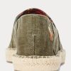 Zelená pánská espadrilka z praného plátna Ralph Lauren Cevio