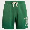 Zelené pánské fleecové kraťasy s logem Ralph Lauren Zelené pánské fleecové kraťasy s logem Ralph Lauren