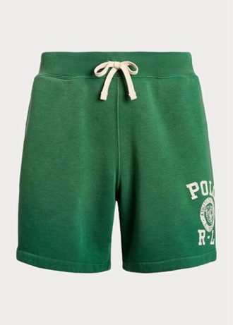 Zelené pánské fleecové kraťasy s logem Ralph Lauren
