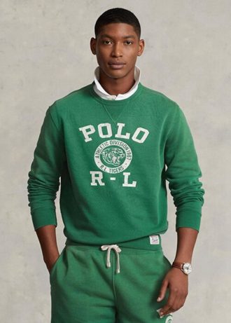 Zelená pánská fleecová mikina Ralph Lauren Logo