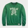 Zelená pánská fleecová mikina Ralph Lauren Logo