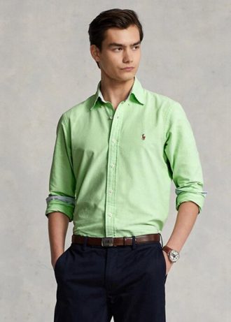 Zelené pánské košile Oxford Slim Fit Ralph Lauren Zelené pánské košile Oxford Slim Fit Ralph Lauren