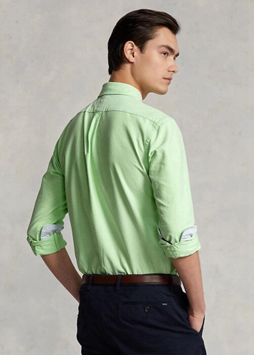 Zelené pánské košile Oxford Slim Fit Ralph Lauren Zelené pánské košile Oxford Slim Fit Ralph Lauren