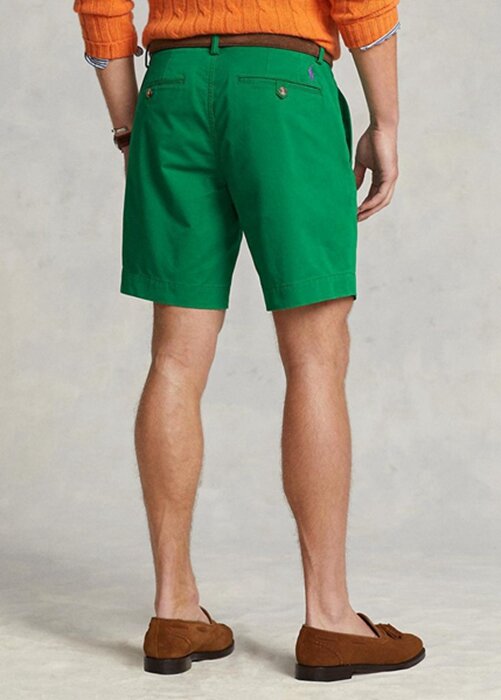 Zelené pánské šortky Ralph Lauren Stretch Straight Fit Chino Zelené pánské šortky Ralph Lauren Stretch Straight Fit Chino