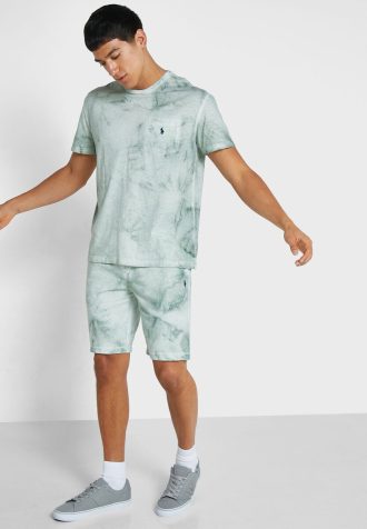 Zelené pánské šortky s potiskem Ralph Lauren