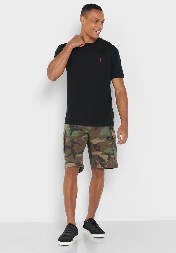 Zelené pánské šortky s potiskem Ralph Lauren Zelené pánské šortky s potiskem Ralph Lauren