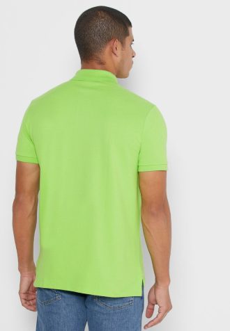 Zelené pánské polokošile Ralph Lauren Basic Mesh
