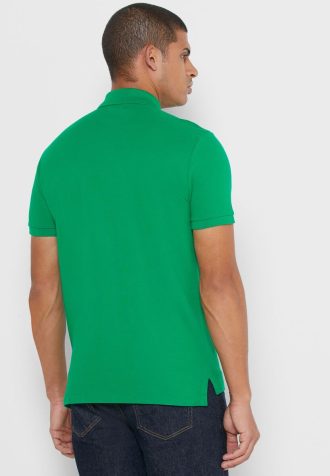 Zelené pánské polokošile Ralph Lauren Basic Mesh
