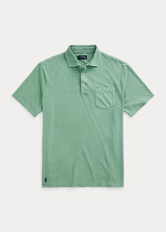 Zelené pánské polokošile Ralph Lauren Classic Fit Bavlna-Lan