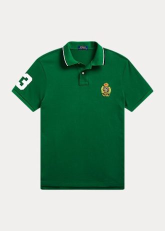 Zelené pánské polokošile Ralph Lauren Classic Fit Polo Crest Mesh