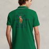 Zelené pánské polokošile Ralph Lauren Classic Fit Polo Crest Mesh Zelené pánské polokošile Ralph Lauren Classic Fit Polo Crest Mesh