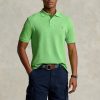 Zelené pánské polokošile Slim Fit Mesh Ralph Lauren Custom Zelené pánské polokošile Slim Fit Mesh Ralph Lauren Custom