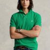 Zelené pánské polokošile Slim Fit Mesh Ralph Lauren Custom Zelené pánské polokošile Slim Fit Mesh Ralph Lauren Custom