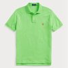 Zelené pánské polokošile Slim Fit Mesh Ralph Lauren Custom Zelené pánské polokošile Slim Fit Mesh Ralph Lauren Custom