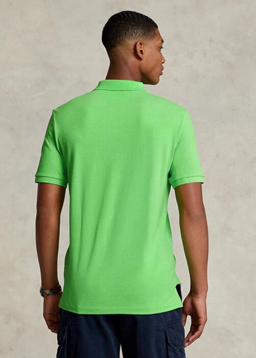 Zelené pánské polokošile Slim Fit Mesh Ralph Lauren Custom Zelené pánské polokošile Slim Fit Mesh Ralph Lauren Custom