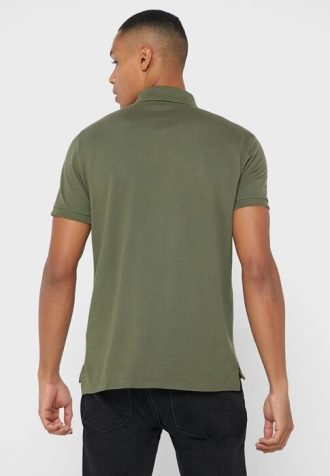 Zelené pánské polokošile Slim Fit Ralph Lauren Custom