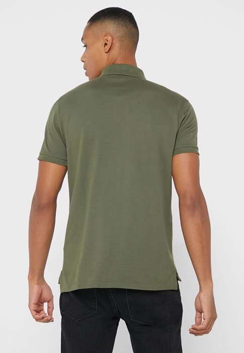 Zelené pánské polokošile Slim Fit Ralph Lauren Custom Zelené pánské polokošile Slim Fit Ralph Lauren Custom